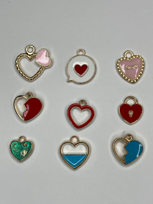 Mystery hearts charm