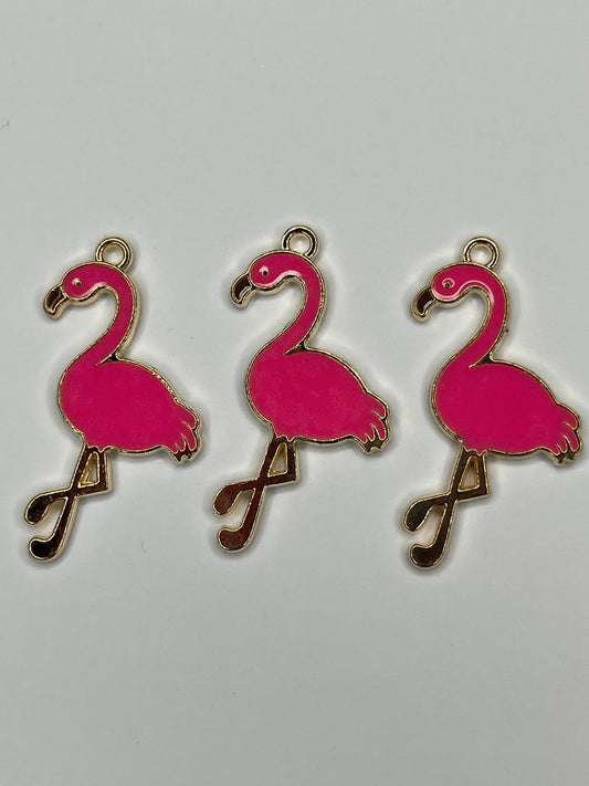 Pink flamingo charm