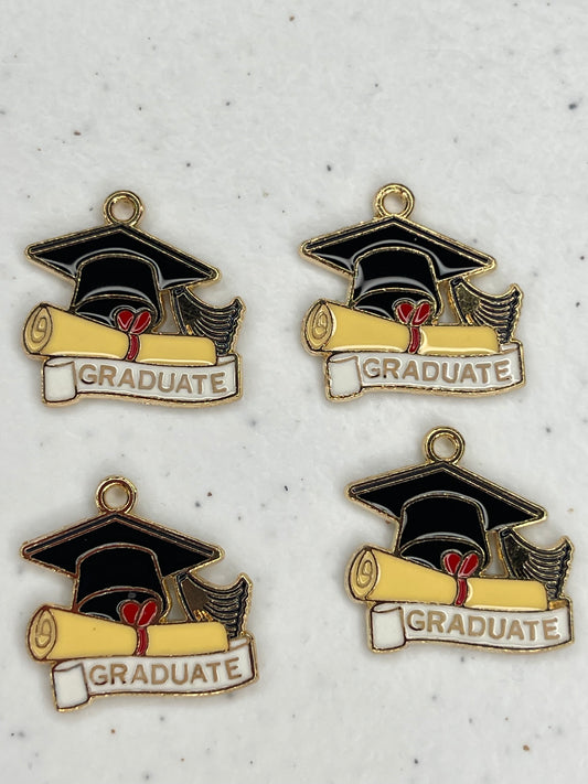 Graduation cap charm