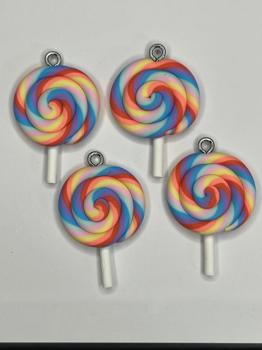 Lollipop charm (rainbow)